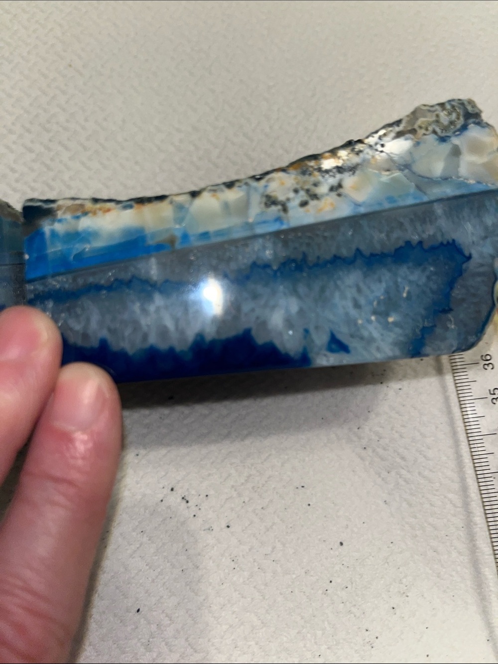 Blue Agate Geode Bookends - Picture 6 of 7